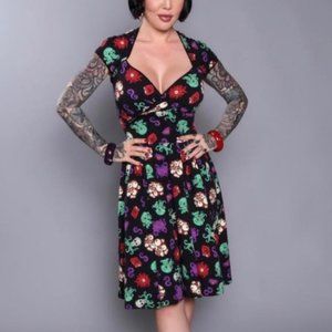 Pinup Couture Cthulu Octopus Swing Dress L